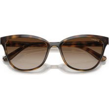Vogue OVO5496Sİ-W65613 Kadın Güneş Gözlüğü Leopar Kahverengi Kemik Çerçeve Cat Eye Kahve Cam