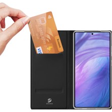 Samsung Galaxy S25 Ultra Kılıf Dux Ducıs Skin Pro Serisi Deri Kapaklı Kartlık-Siyah (Yurt Dışından)