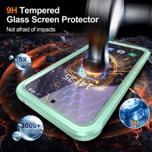 Samsung Galaxy S24 Fe Manyetik Kılıf Pc+Tpu Telefon Kapağı Temperli Cam Ekran Filmi-Yeşil (Yurt Dışından)