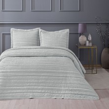 Linens Gorgeous Çift Kişilik Yatak Örtüsü Seti Gri