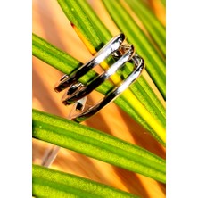 Monalisa Home Lüks Çelik Gümüş Renk Kıkırdak Küpe