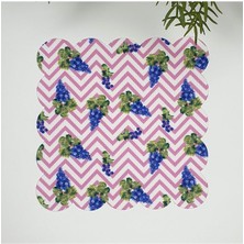 Decofav Zigzag Üzüm Desenli Lazer Kesim Kumaş Kokteyl Peçetesi 1 Adet