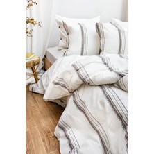 Marcalanya Doğal Ipliği Boyalı Çift Kişilik Pamuklu Nevresim Takımı Kutulu Duvet Cover Set (Lastikli Çarşaf)