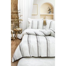 Marcalanya Doğal Ipliği Boyalı Çift Kişilik Pamuklu Nevresim Takımı Kutulu Duvet Cover Set (Lastikli Çarşaf)