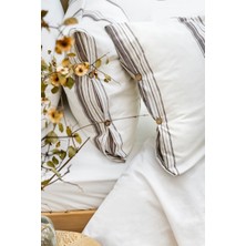 Marcalanya Doğal Ipliği Boyalı Çift Kişilik Pamuklu Nevresim Takımı Kutulu Duvet Cover Set (Lastikli Çarşaf)