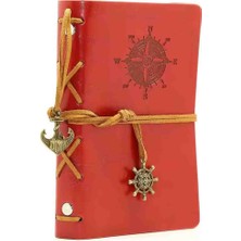 Pusula Temalı Deri Defter – Bağcıklı Nostaljik Retro Vintage Tasarım, Spiralli Denizci Konseptli Eskitme Sayfalı Çizgisiz Günlük Anı Hatıra Ajanda | Premium Hediyelik Seri