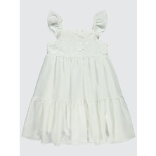 Civil Girls Kız Çocuk Elbise 6-9 Yaş Ekru