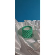 Dekoratif Beton Dalga Desenli Mum Renkli Desenli Mum