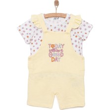 Hellobaby Basic Kız Good Day Baskılı Şort Salopet-Tshirt Kız Bebek