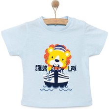 HelloBaby Basic Erkek Gemici Aslan Baskılı T-Shirt Erkek Bebek
