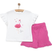 Hellobaby Little Blooms Kız Tshirt-Şort Kız Bebek