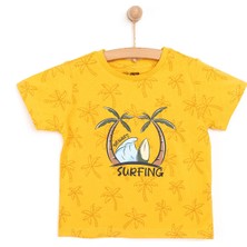 HelloBaby Basic Erkek Sörf Baskılı T-Shirt Erkek Bebek