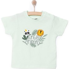 HelloBaby Basic Erkek Orman Hayvanları Baskılı T-Shirt Erkek Bebek