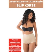 Iz Iç Göstermez Kaymaz  Toparlayıcı Vücut Şekillendirici Lazer Kesim Slip Korse