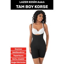 Wintoup Iz Göstermez Kaymaz  Toparlayıcı Vücut Şekillendirici Lazer Kesim Tam Boy Askılı Korse