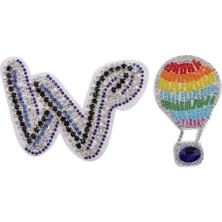 F Fityle 2 Adet Rhinestone Boncuk Yama Motif Aplike Dıy Giysi Aksesuarları (Yurt Dışından)