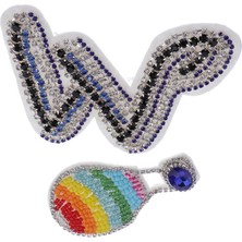 F Fityle 2 Adet Rhinestone Boncuk Yama Motif Aplike Dıy Giysi Aksesuarları (Yurt Dışından)