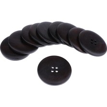 F Fityle 10X 4 Delikli Ahşap Düğmeler Yedek Düğmeleri Giyim, El Sanatları, Dıy Için 50MM (Yurt Dışından)