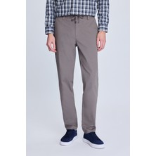 Hatem Saykı Gri Dinamik Fit Desenli Yandan Cepli Casual Jogger Pantolon