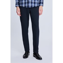 HTML Lacivert Dinamik Fit Desenli Yandan Cepli Casual Jogger Pantolon