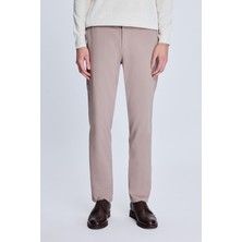 Hatem Saykı Bej Dinamik Fit Desenli Yandan Cepli Casual Jogger Pantolon