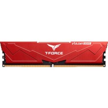 Team T-Force Vulcan Red 16GB 1X16GB 6000MHZ Ddr5 CL38 Gaming Ram (FLRD516G6000HC38G01)