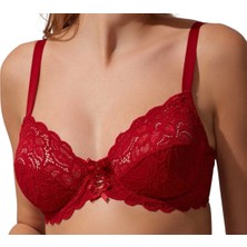 Nurteks 1050 Kadın Balenli Dantelli Toparlayıcı Sütyen