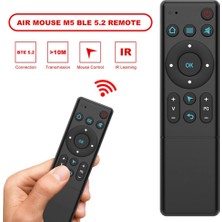 Journeyman1 M5 Bluetooth 5.2 Tv Uzaktan Kumanda Hava Fare Tv Kutusu Projektör ve Pc Akıllı Ev Için Kablosuz Kızılötesi Uzaktan Kumanda (Yurt Dışından)