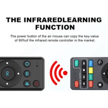 Journeyman1 M5 Bluetooth 5.2 Tv Uzaktan Kumanda Hava Fare Tv Kutusu Projektör ve Pc Akıllı Ev Için Kablosuz Kızılötesi Uzaktan Kumanda (Yurt Dışından)
