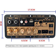 Journeyman1 D50 Amplifikatör Kurulu Optik Ses Bluetooth Amp USB Fm Radyo Tf Çalar Dıy Derin Bas Hoparlörü Ev Araba Için-Ab Tak (Yurt Dışından)