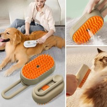 ForWhat Büro Ev Evcil Hayvanı İçin Saplı Su Masajlı Kedi Köpek Tüy Toplar Fırça Tarağı