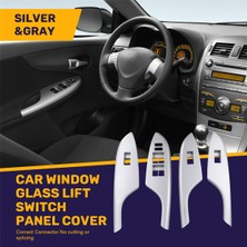 Bireaom Araba Pencere Camı Kaldırma Anahtarı Paneli Kapağı Trim Kapı Kol Dayama Paneli Toyota Corolla 2007-2013 Lhd Için (Yurt Dışından)