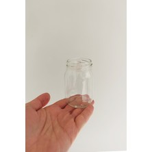 Afracam 190 ml Metal Gold Kapaklı Konserve Kavanozu 190 cc Şeffaf Bebek Mama Kavanoz 20 Adet