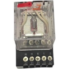 Vatkon VT-10F-3Z-C3-220VAC / Test Butonlu Üç Kontak Röle Seti (220VAC, 10A & Vidalı Taban)