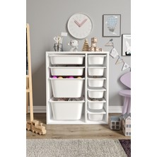 Baby Darling  Mdf - Small Duo 10 Sepetli Oyuncak Dolabı