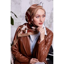 Sütlü Kahve Damla Desen Royal Şal