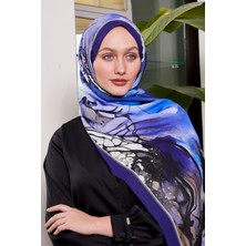 Morcivert Ebruli Desen Royal Şal