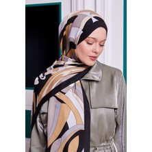 Siyah Damla Desen Royal Şal