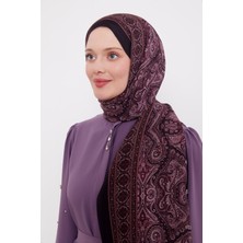 Mürdüm Hint Desen Royal Şal