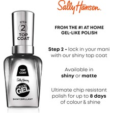 Sally Hansen Miracle Gel Top Coat, Uv Lambasız Kalıcı Oje Dayanıklılığında Tırnak Cilası 14.7 ml