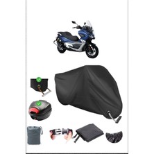 Rks Blade 350 Için Arka Çanta Ve Kilit Uyumlu Siyah Motosiklet Branda, Güvenli