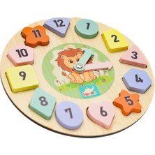Montessori Renkli Ahşap Bultak Saat