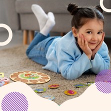 Montessori Renkli Ahşap Bultak Saat