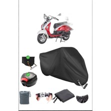 Mondial 125 Znu Için Arka Çanta Ve Kilit Uyumlu Siyah Motosiklet Branda, Güvenli