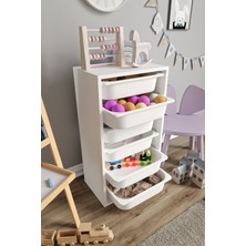 Baby Darling  Mdf - Small Mono 6 Sepetli Oyuncak Dolabı