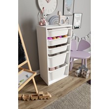 Baby Darling  Mdf - Medium Mono 5 Sepetli Oyuncak Dolabı
