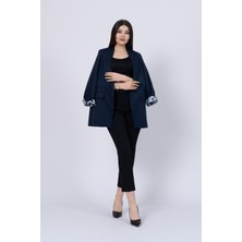 Leopar Desen Astarlı Oversize Trend Ceket 8609