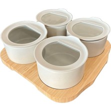 Neoflam Fika One 4'lü Yuvarlak Kahvaltı Seti Buz Beyazı