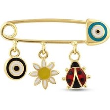 Assos Figürlü Altın Bebek Iğne - 14K - 2.52GR