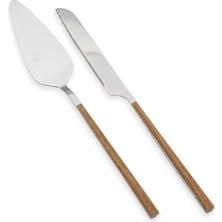 The Mia Wooden Pasta Servis Takımı 2 Parça